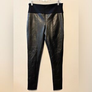 Assets by Spanx NWOT Faux Leather Leggings Size XL Black